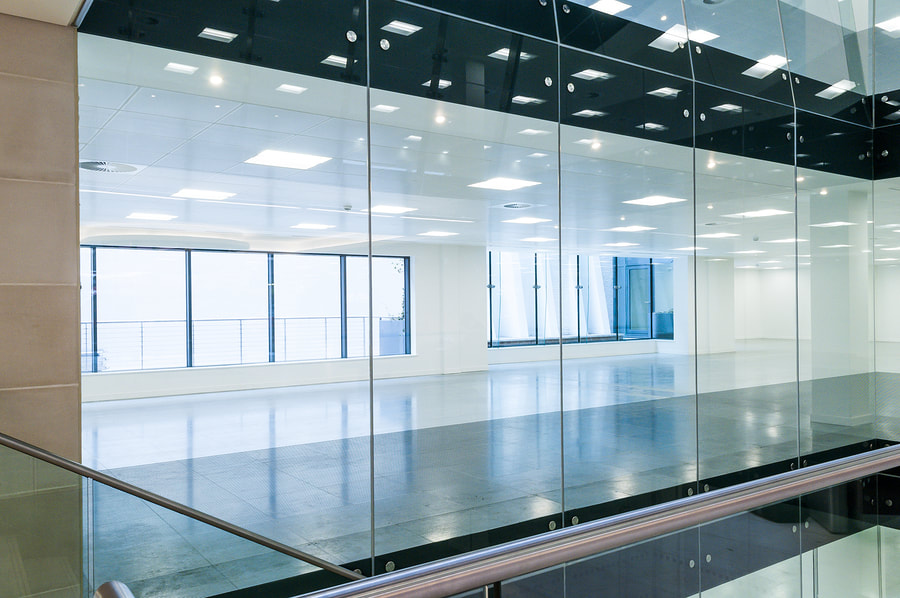 conference room with glass door